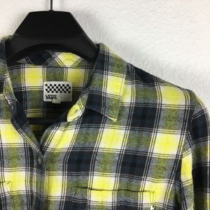 Vans Yellow & Black Plaid Long Sleeve